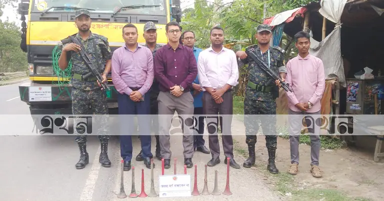 ভ্রাম্যমাণ আদালতের অভিযানে জব্দকৃত হর্ন